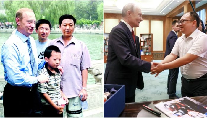 Putin and a grown-up Chinese engineer share a tearful full-circle reunion