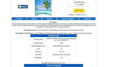 IRCTC rolls out Bharat Darshan package for Goa, south India