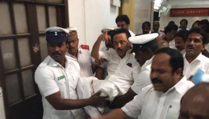 TN Assembly Speaker suspends all DMK MLAs, including Stalin, for disrupting proceedings