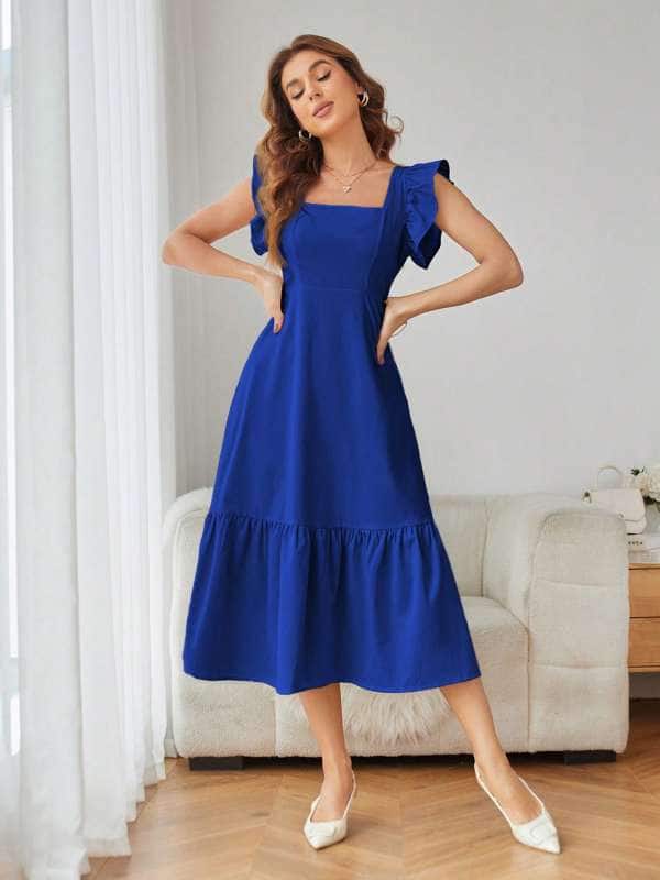 Sugathari Women Ruffled Fit &amp; Flare Dress