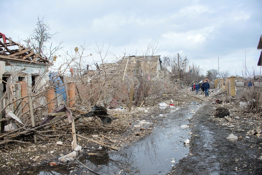 Aftermath of Russian shelling in Ukraine's Sumy