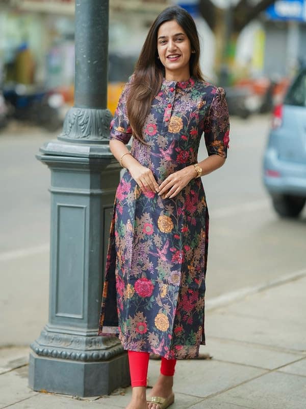 Sun Fashion and Lifestyle Chanderi Printed Kurta