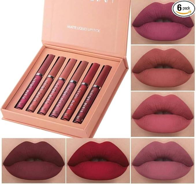 SWIZHUDA Velvet Matte Lipstick Set of 6 – Book Style Combo SWIZHUDA Velvet Matte Lipstick Set of 6 – Book Style Combo