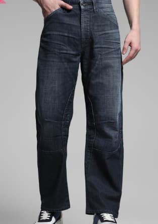 Jack &amp; Jones Men High-Rise Light Fade Cotton Baggy Jeans