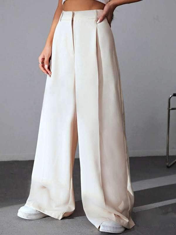 SZN Women Loose Fit High-Rise Wide-Leg Trousers