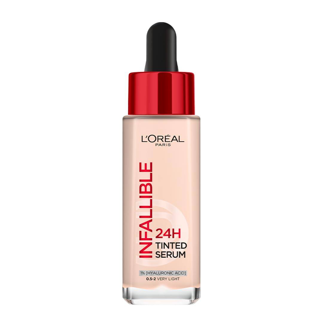  LOreal Paris Infallible 24H Lightweight Tinted Serum Foundation 30ml - Very Light 0.5-2