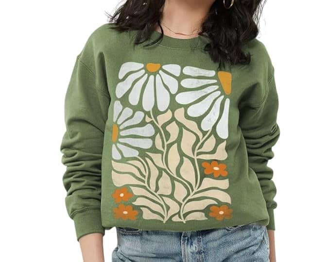 TAGAS Women’s Sweatshirt | Jumper Winter Wear with Floral Print