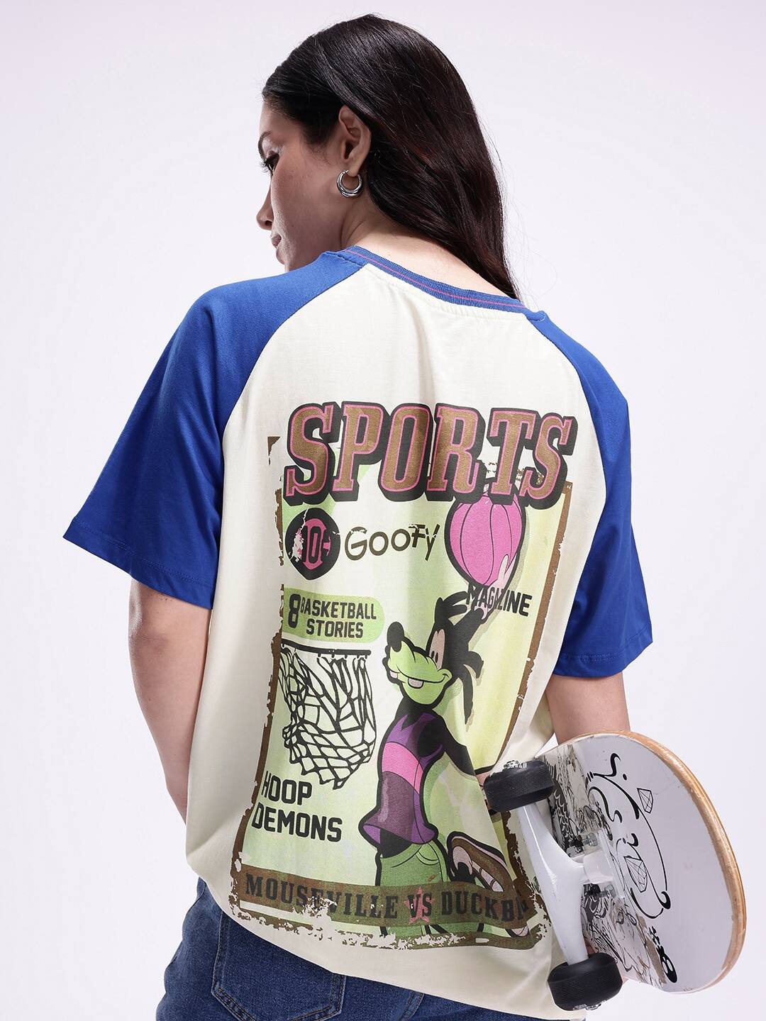 Kook N Keech Disney Goofy Printed Pure Cotton Oversized T-shirt