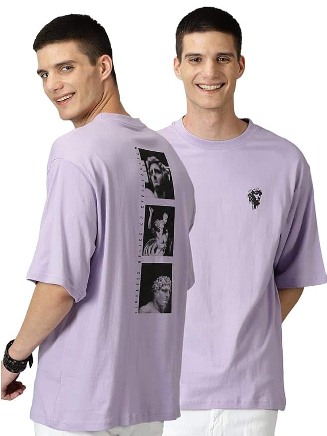 THE HOLLANDER Cotton Printed Oversized T-Shirt THE HOLLANDER Cotton Printed Oversized T-Shirt