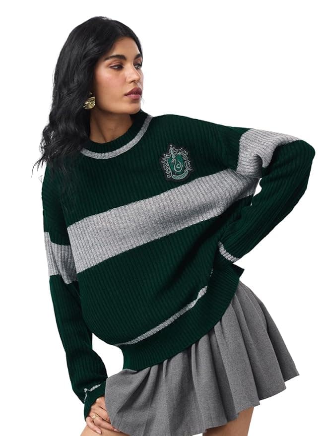 The Souled Store Harry Potter Serpent Circle Pullover Sweater