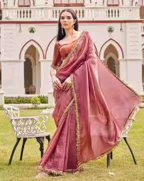 Tikhi Imli Sequinned Organza Saree