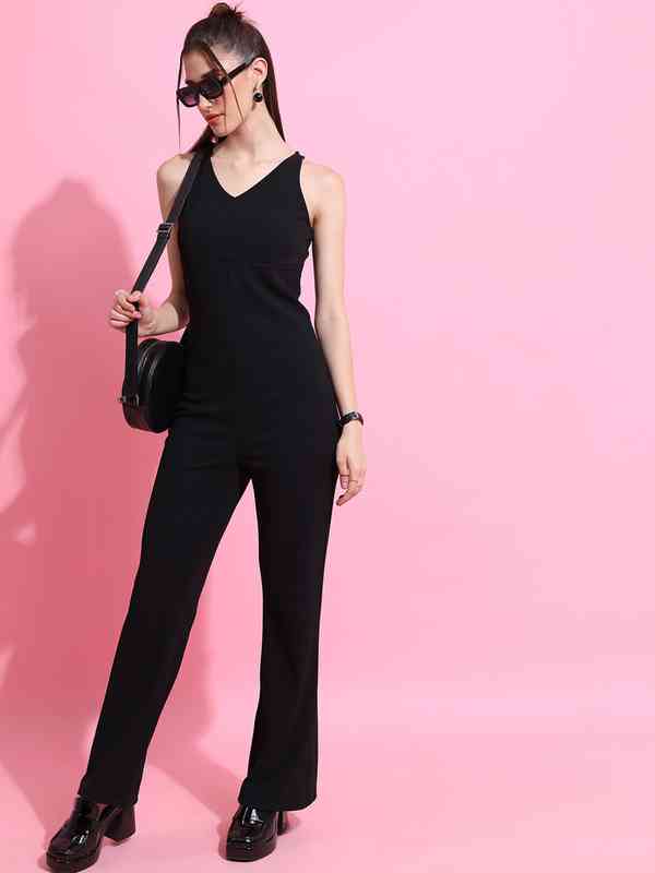 Tokyo Talkies Black Halterneck Basic Jumpsuit