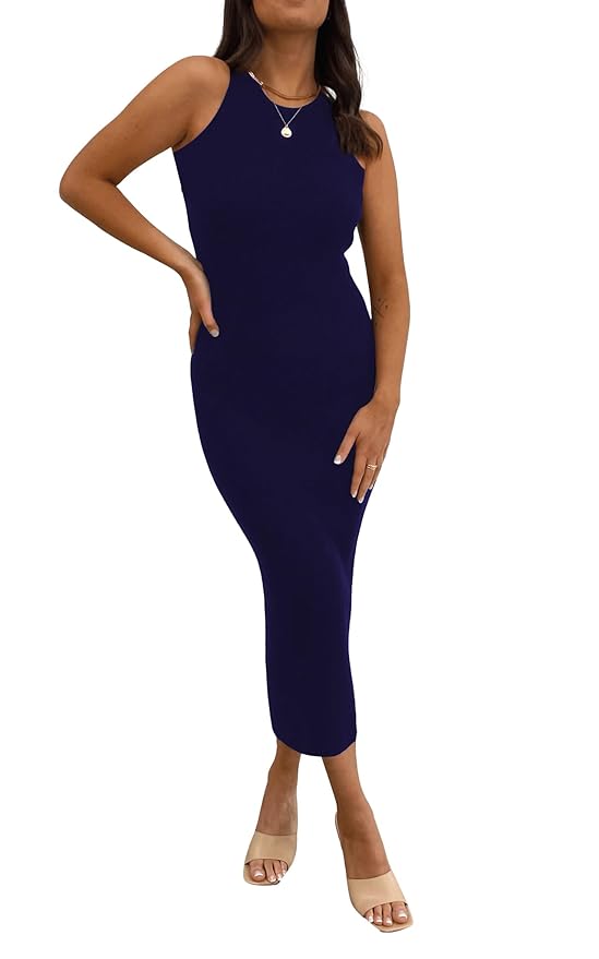 Toochki Women's Blue Spandex Solid Bodycon Western Dress