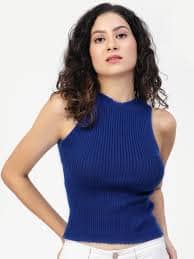 Kalt Sleeveless Ribbed Cotton Top Kalt Sleeveless Ribbed Cotton Top