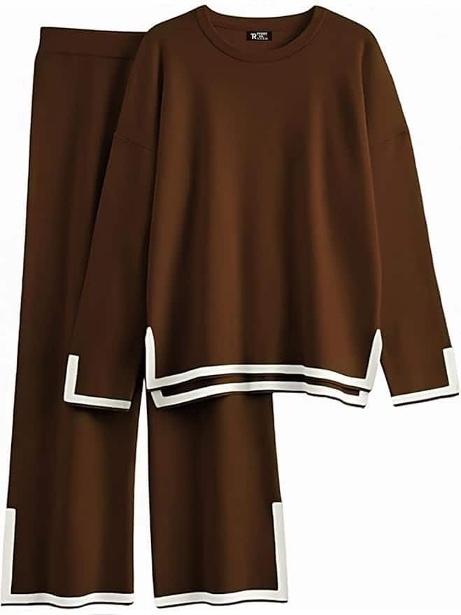 TYSORT Women’s Winter Woolen Sweater with Pajama | Woolen Tracksuit Loungewear Set