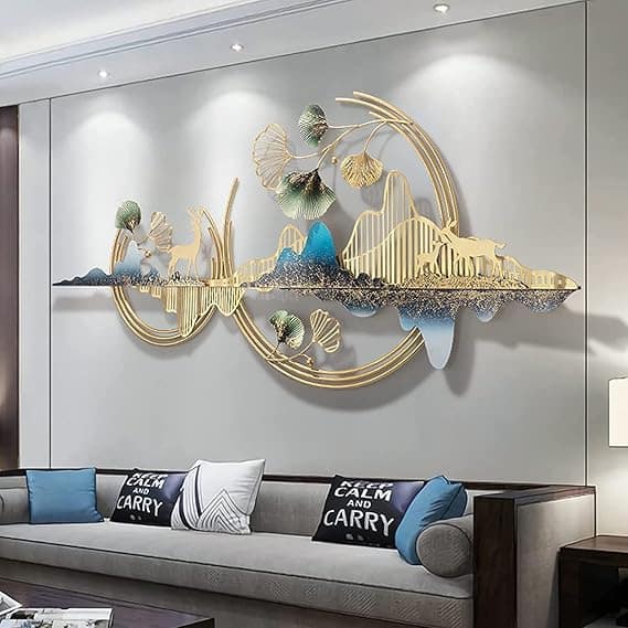 Ultra Shine Metal Mountain Wall Art