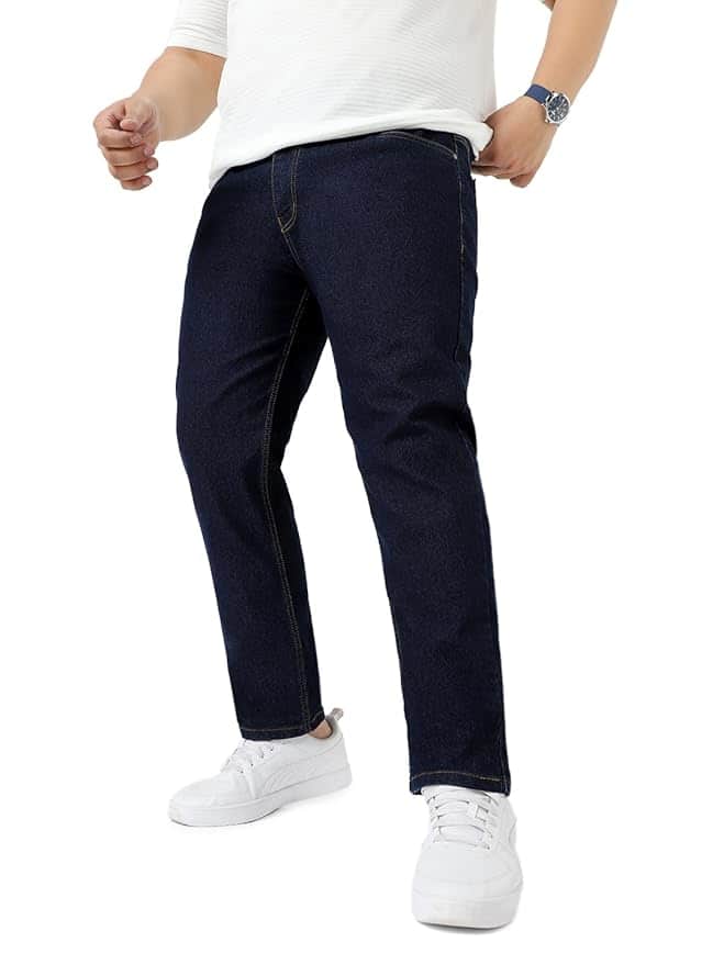 Urbano Plus Men's Regular Fit Mid Rise Washed Jeans Stretchable