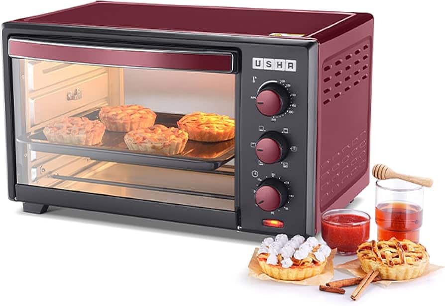 USHA 29-Litre Oven Toaster Grill (Wine &amp; Matte Black)