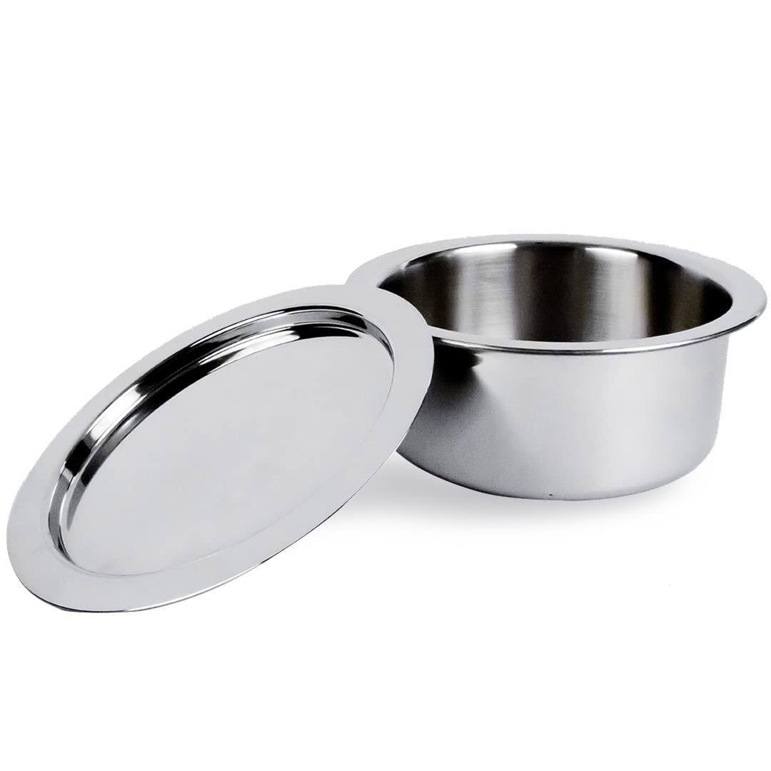 SAVYA HOME Triply Stainless Steel Tope (Patila) with Lid - 3L