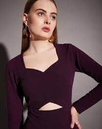  MABISH by Sonal Jain Sweetheart Neck Cut Out Bodycon Dress