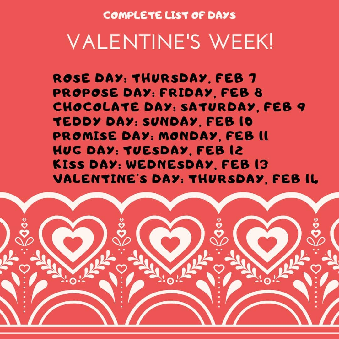 Valentine S Week 2019 Check The Complete Calendar To Know