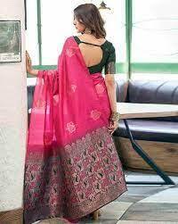  KALINI Floral Zari Silk Blend Saree