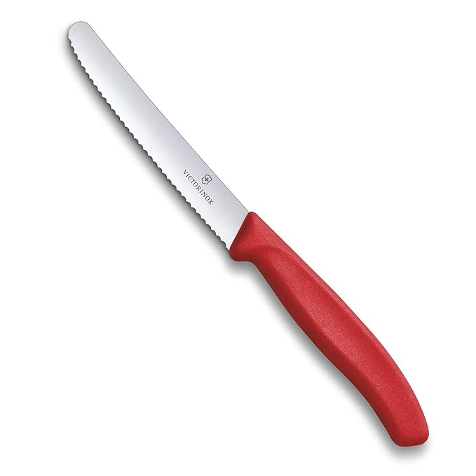 Victorinox Swiss Made Stainless Steel Classic Paring Knife (11 cm, Red)