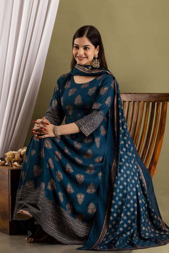 KALINI Women Ethnic Motifs Printed Anarkali Kurta
