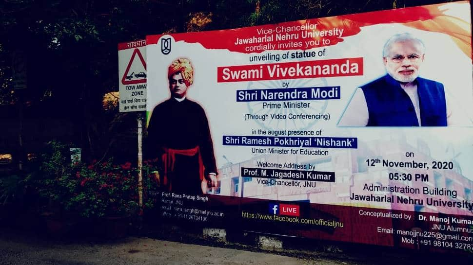 PM Narendra Modi to unveil Swami Vivekananda's statue on JNU campus today |  India News | Zee News