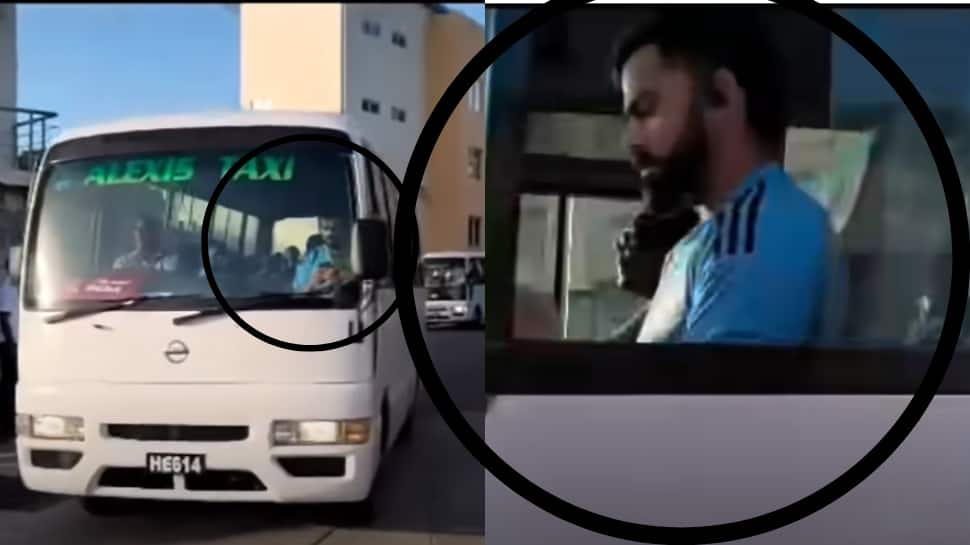 Virat Kohli in a mini bus. (Image source: Youtube Screengrab)