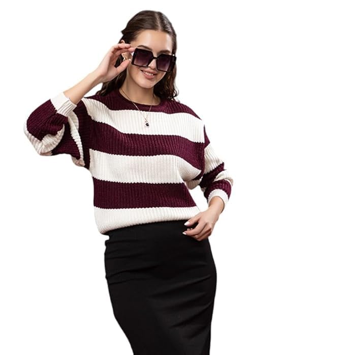 Wear Lusso Women’s 100% Wool Color Block Pullover Sweater Wear Lusso Women’s 100% Wool Color Block Pullover Sweater