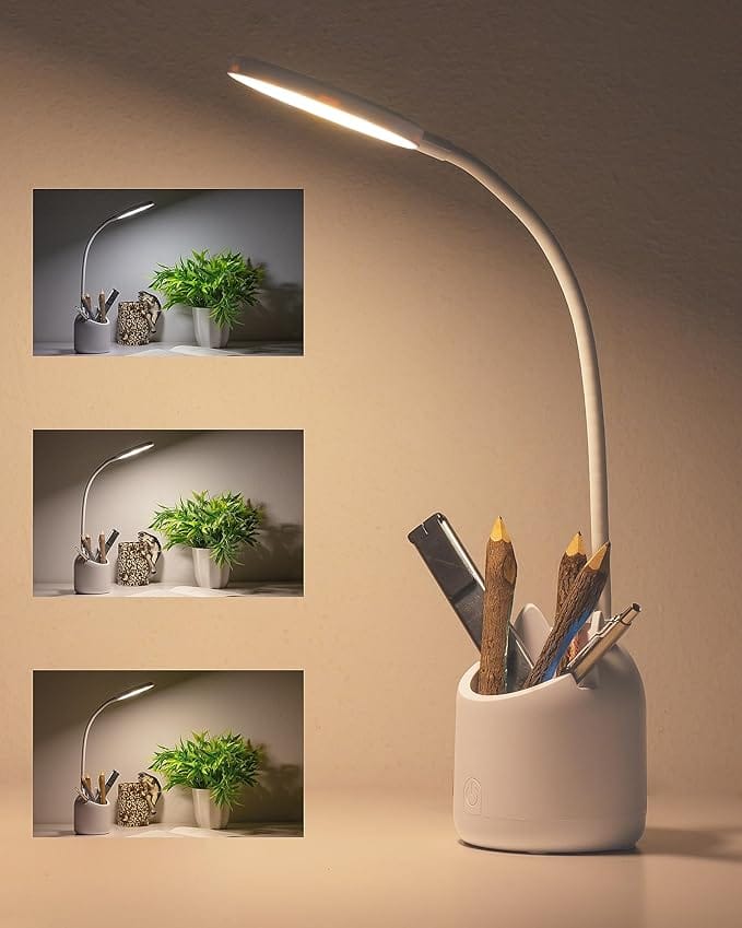WEIRD WOLF LED Desk Lamp with Pen Holder`