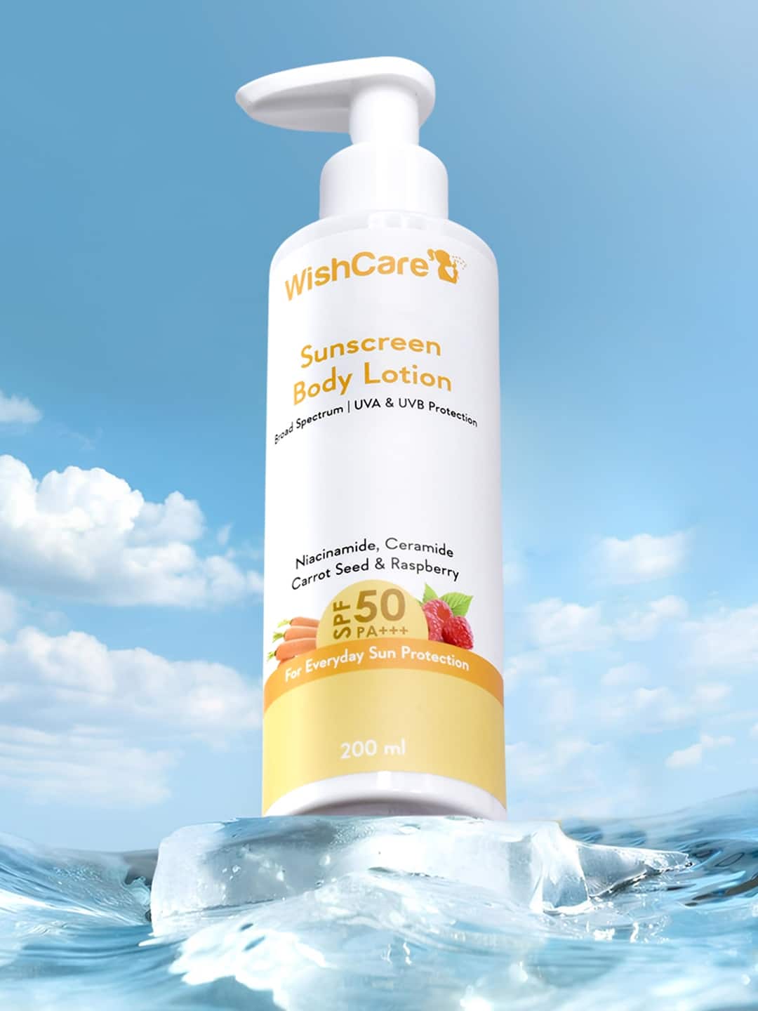 WishCare SPF50 Niacinamide Sunscreen Body Lotion - 200ml WishCare SPF50 Niacinamide Sunscreen Body Lotion - 200ml