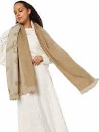  NEW max Women Self Design Acrylic Mufflers with Fringed Border