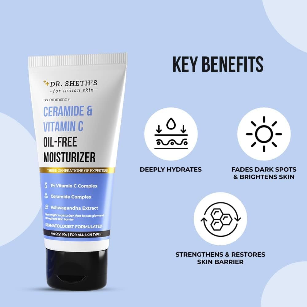 DR. SHETHS Ceramide & Vitamin C Oil-Free Moisturizer - 50g DR. SHETHS Ceramide & Vitamin C Oil-Free Moisturizer - 50g