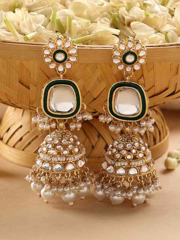 Zaveri Pearls Kundan Jhumkas Zaveri Pearls Kundan Jhumkas
