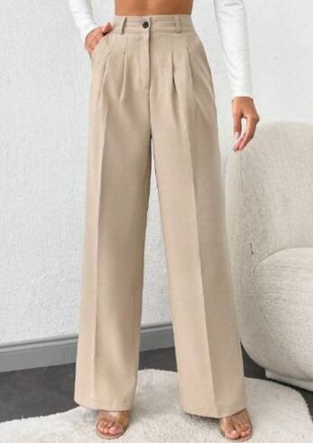 Next One Women High-Rise Pleated Korean Trousers